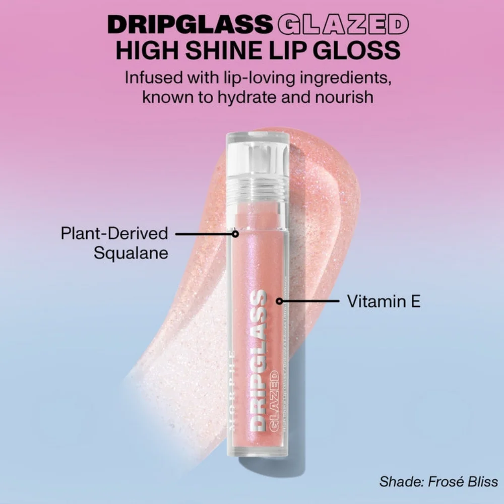 Morphe Limited Edition Dripgloss Lipgloss Starglaze-Holographic Silver Shimmer